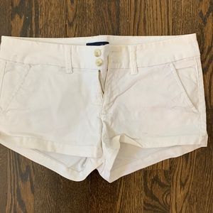 AMERICAN EAGLE SHORTS + White + Stretch + Sz 6